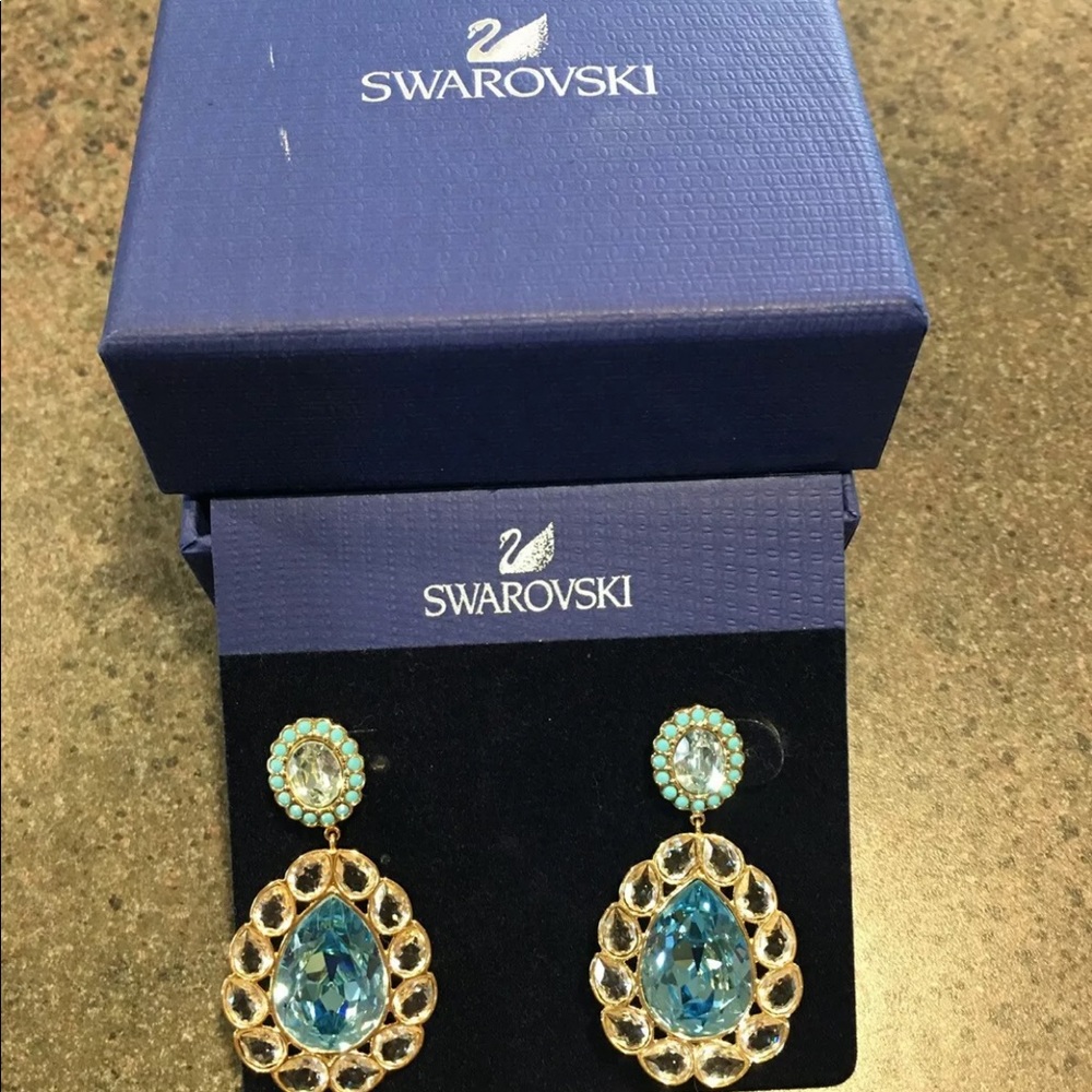 Swarovski Azore Pear Cut Pierced Earrings
